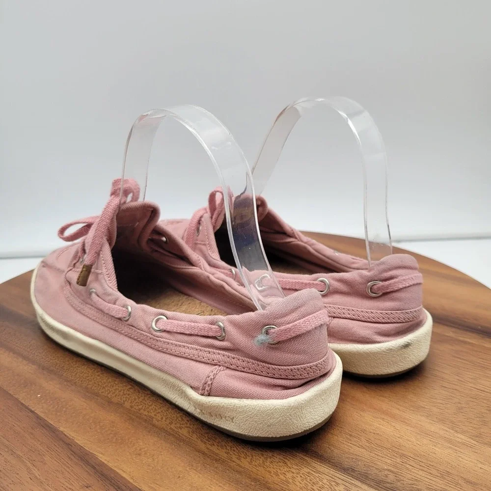 Sperry Boat Shoes Womens Size 8.5 Pink‎ Drift Hale Canvas Low Top Flat